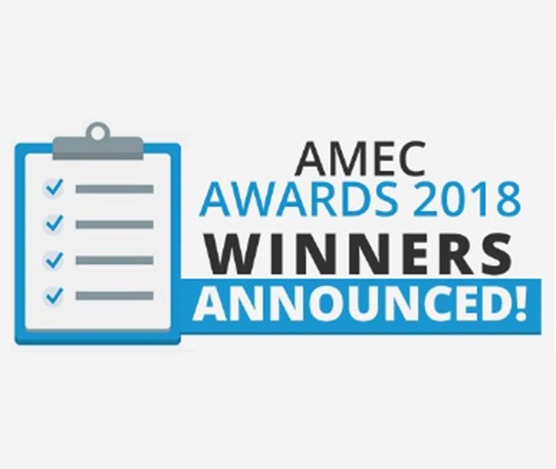 Ganadores de los premios AMEC 2018